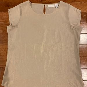 Chico’s Metallic Champagne/ Gold Top - sz 1 (sz M)